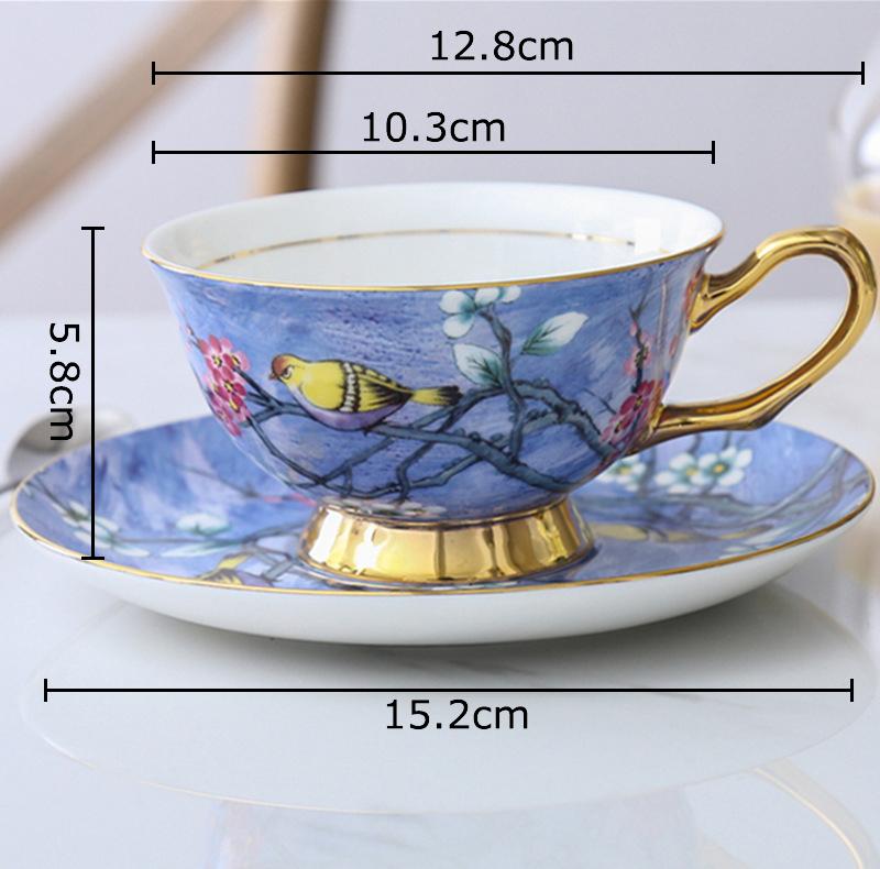 Cartoon Bird Pattern Cup Ceramic Cup&saucer Dining Table Coffee Mug Milk Tea Mugs Afternoon Tea Teacup Fruit Juice Container