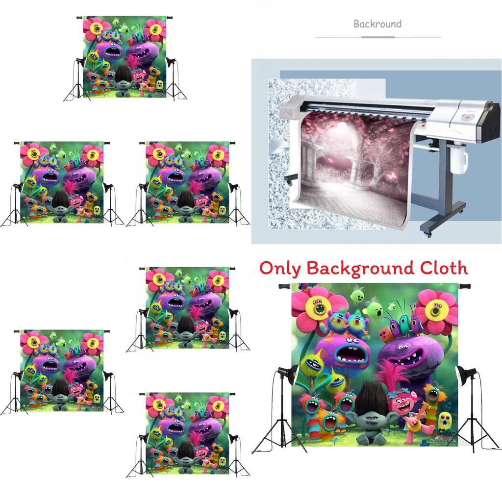 Trolls World Tour Christmas Photography Backdrop For Kids Photo Studio Creative Decor