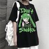 Women's T-shirt E-girl Guitar Print Short Sleeve Streetwear Tops Kawaii Clothes Harajuku Short Sleeve Women Oversized T-shirt