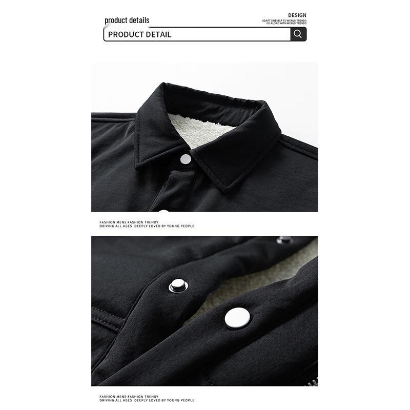 FIRS Men's Casual Lapel Fleece Lined Winter Padded Jacket