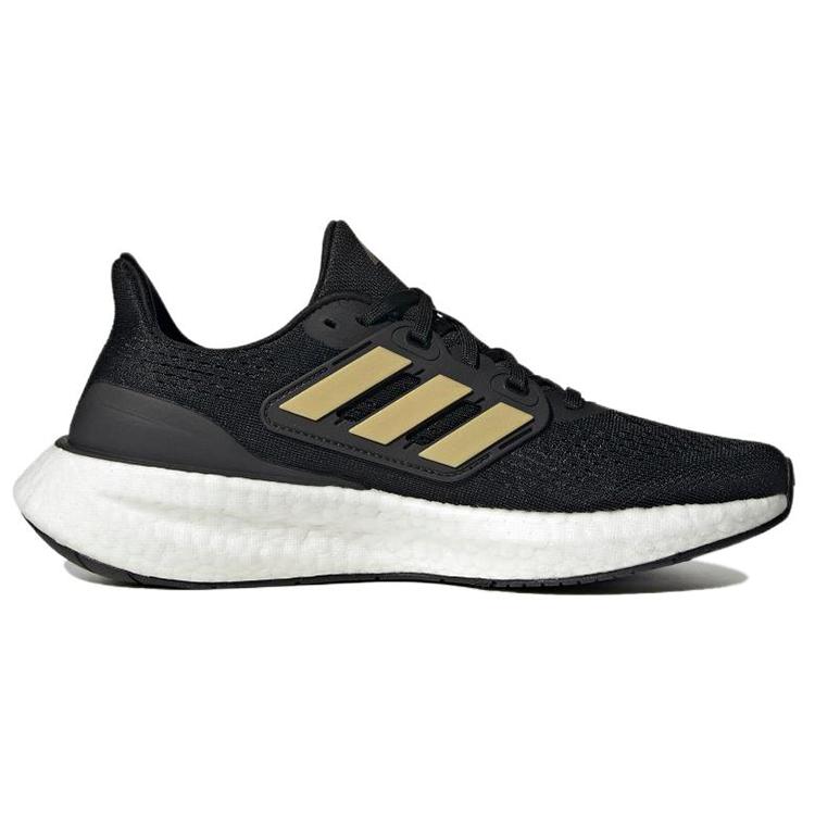 New Adidas PureBoost 23 Shoes 'Black Gold Metallic' Women's IF2391