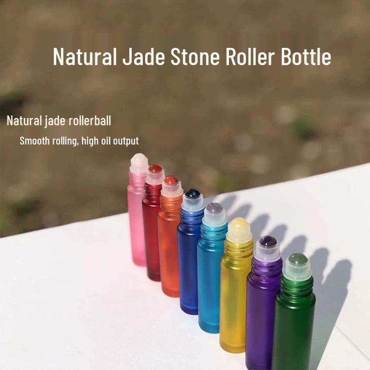 

10 мл матова пляшечка-ролик з жадеїту для ефірних олій 10ml Yellow Bottle + Yellow Jade Roller