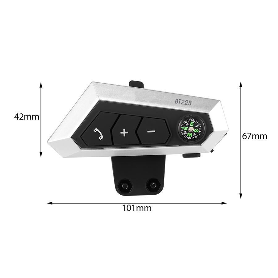 Motorcycle Helmet Headset Bluetooth Receiver Wireless Free-Hands Call Headphones