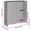 Black Storage Cabinet with Shelf 100 x 36 x 102 cm Rattan