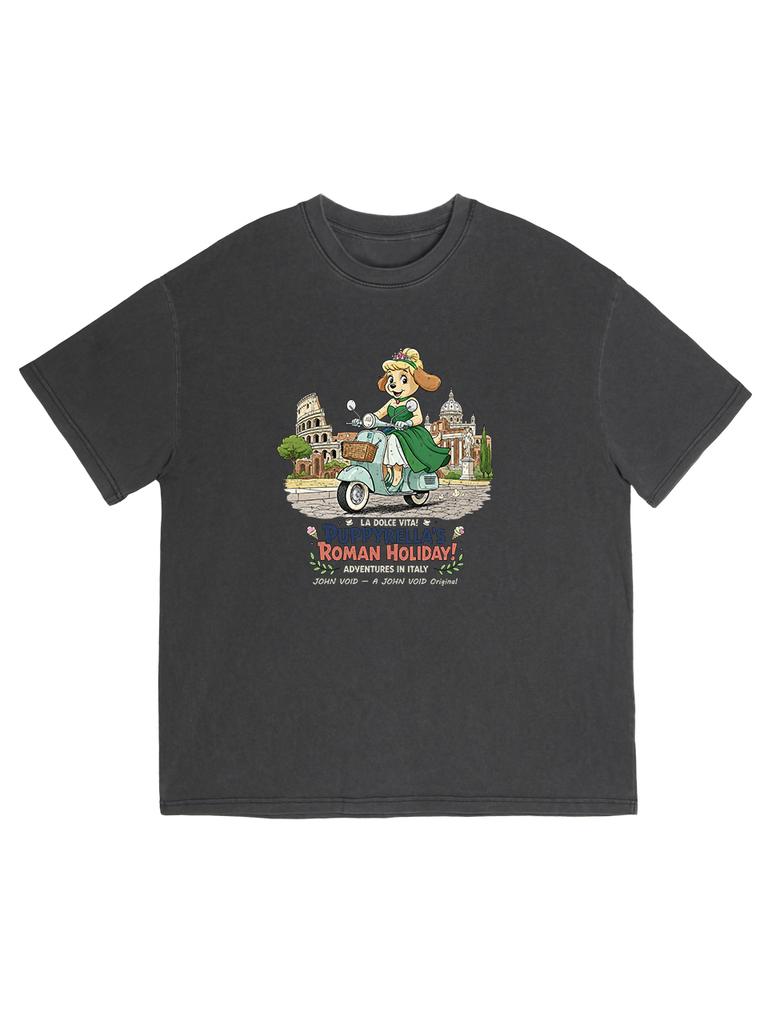Seibeueodog Puppyrella Roman Pigment Half-Sleeve T-Shirt (Size ~5Xl)