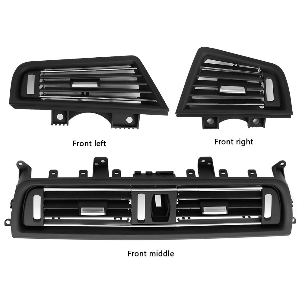 Center Air Conditioning Outlet Assembly Plated Dashboard Air Conditioning Outlet for BMW 5 Series F10 11-17 RHD Accessories