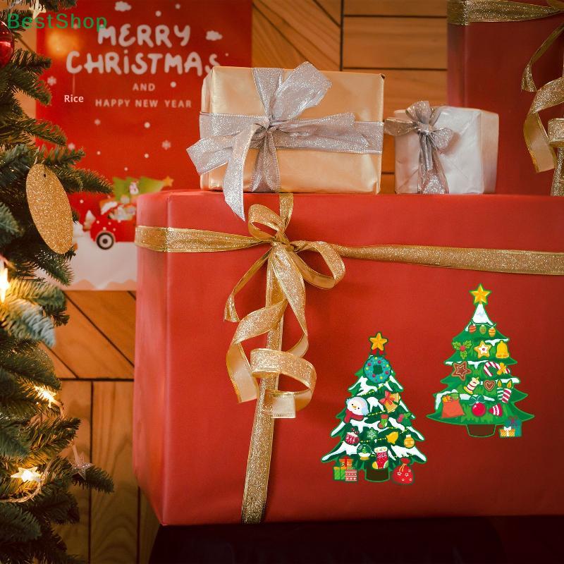 Christmas Tree Sticker Sheets Set Colorful Holiday Decorative Stickers for Kids Crafts & Gift DIY Waterproof Stationery Decal