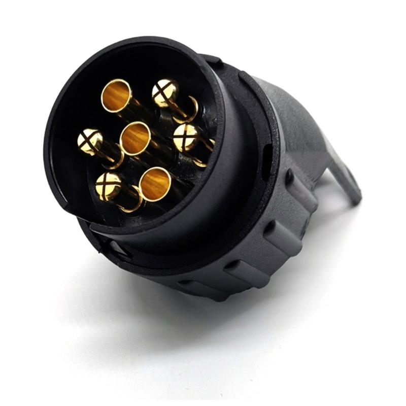 7 Pin To 13 Pin Plug Adapter Trailer Connector Towbar Towing Durable Waterproof Plugs Socket Adapter Protects Connection