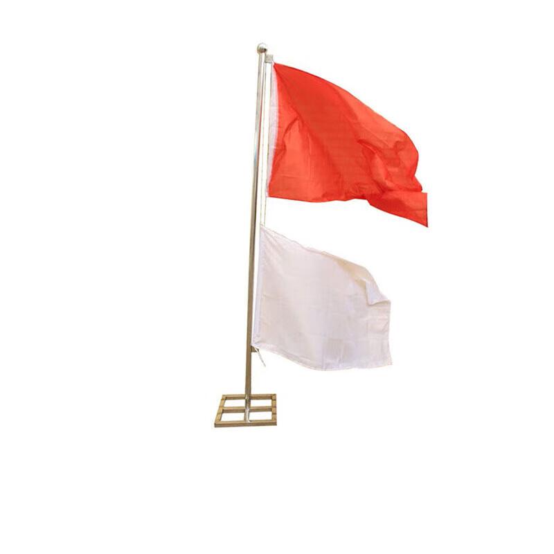 Red & White Foot-Operated Referee Signal Flag Standard
