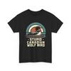 Stupid Canadian Wolf Bird T-Shirt, Heated Hookey Loon Meme T-Shirt
