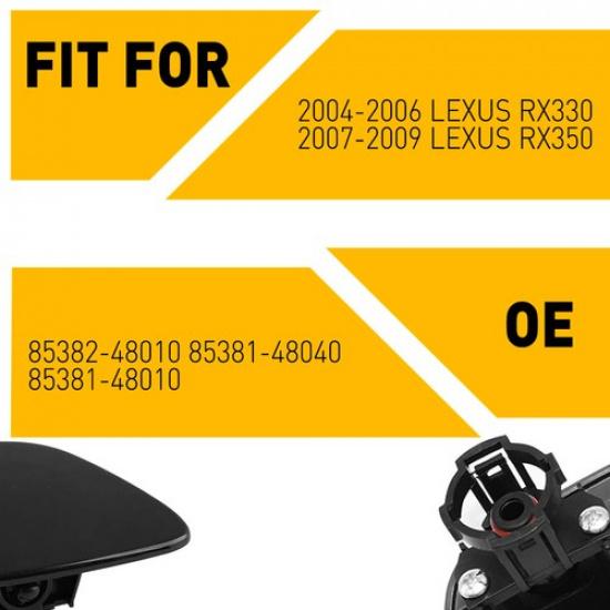 2x Für 04-06 Lexus RX330 Scheinwerferwaschabdeckung Düse Scheinwerferreinigungskappe EOA