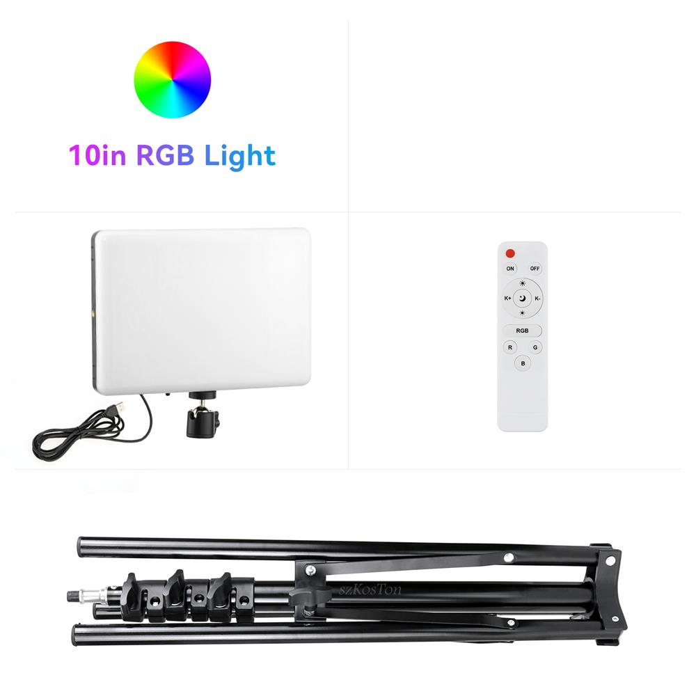 LED Photography Video Light Panel Lighting Photo Studio Lamp Kit For Shoot Live Streaming Youbube With Tripod Stand RGB Filters