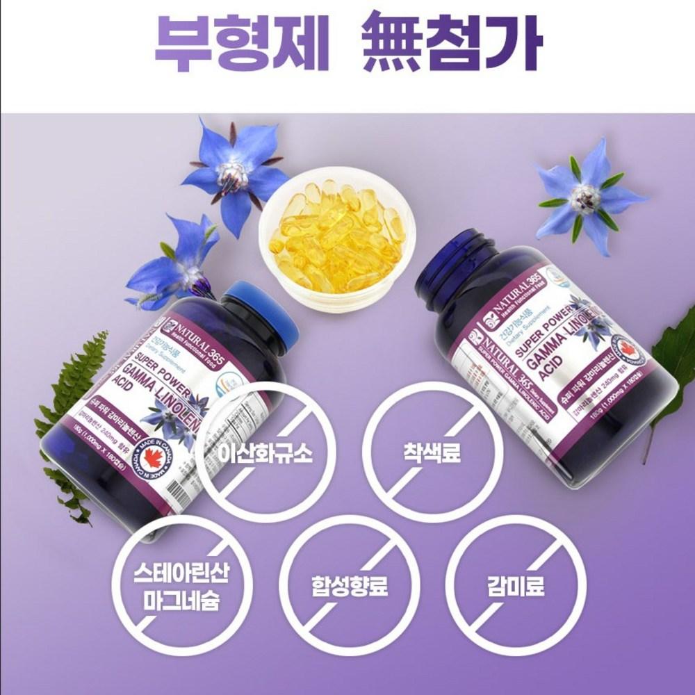 Natural365 Canada Super Power Gamma-Linolenic Acid Borage Oil for Women's Hormonal Balance, 180 Softgels (6-Month Supply)