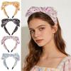1pcs Floral Print Bowknot Fabric Headband Daily Wear Decorative Hair Accessory Fashion Cloth Hair Hoop for Women & Girls