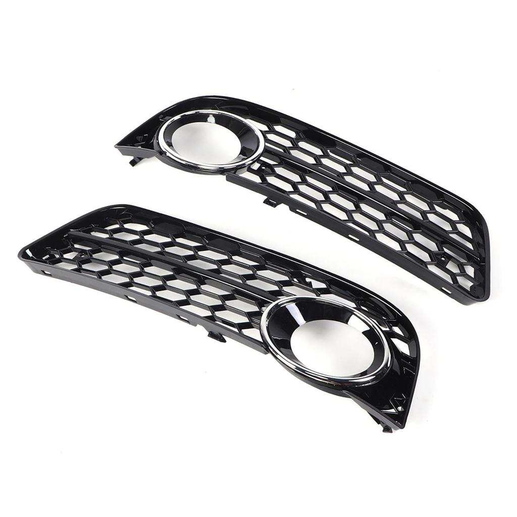 2Pcs Front Bumper Lower Fog Light Lamp Grilles Replacement Fit for A5 08‑11