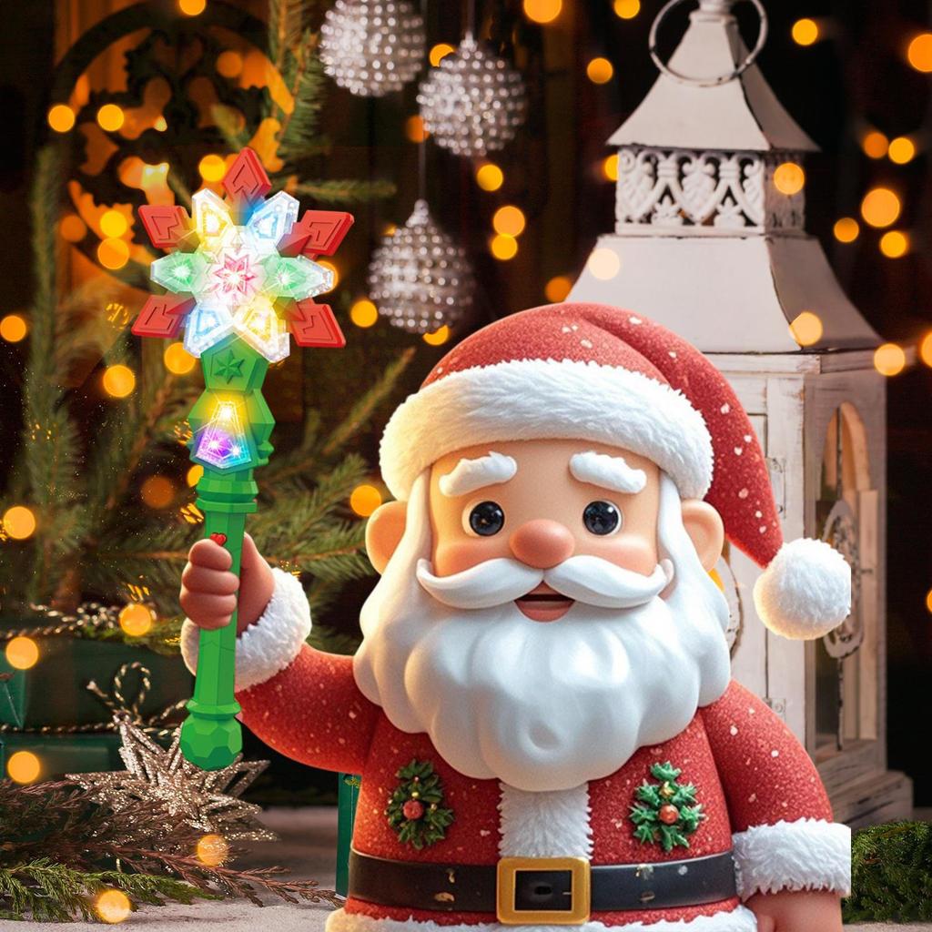 Glowing Snowflake Wand, Led Up Princess Stick Angel Wand for Christmas