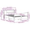 VidaXL Cadre de lit sans matelas blanc 135x190 cm bois de pin massif 3323309