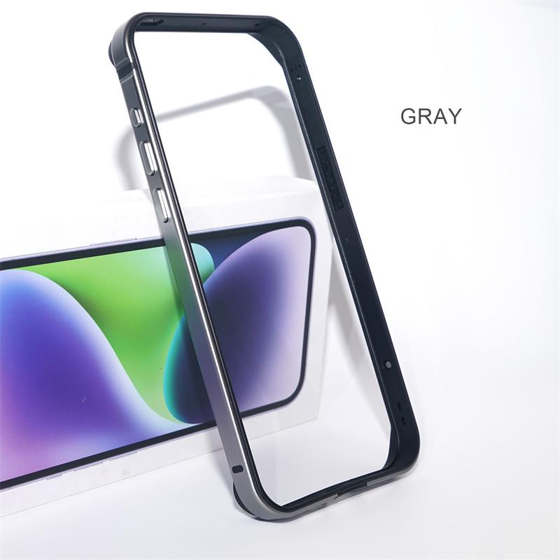 Lekkie etui zderzakowe ze stopu aluminium do iPhone 16 15 14 13 12 14 Pro Max Mini Plus XR Miękka silikonowa wyściółka Rama krawędzi Pokrowiec