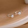 925 Sterling Silver Flower Earrings - Elegant Light Luxury Women's Studs, 2024 Summer Niche Design
