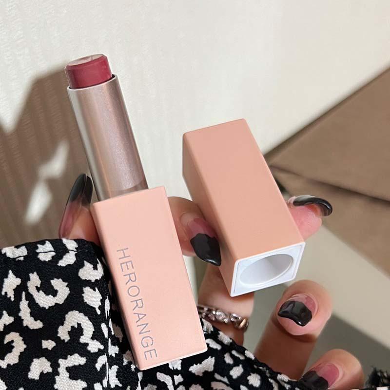 HER ORANGE~Powder Mist Magnet Buckle Lipstick Whitening Matte Long Lasting Lip Glaze for Women