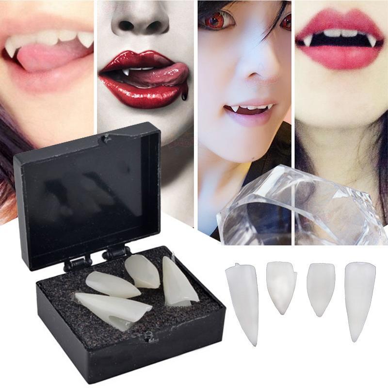 Bloodcurdling Vampire Werewolves Fangs Fake Dentures Teeth Costume HalloweePLCA