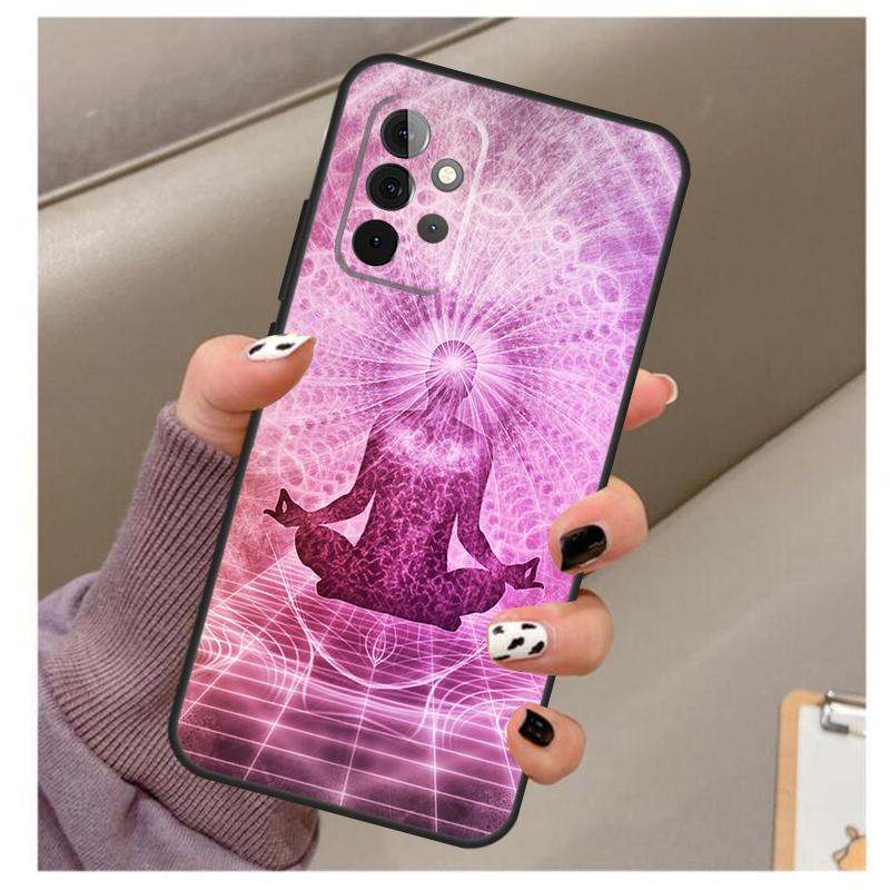 Mandala Chakra Yoga Case For Samsung Galaxy A33 A13 A53 A34 A54 A14 A15 A16 A26 A36 A56 A12 A32 A52 A06 A35 A55