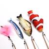 Funny Cat Stick  Fish Type Pet Interactive Playing Toy for Cats Teaser Kitten Sea Fishing Rod Small Fish Funny Cat Stick
