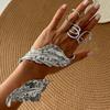 Liquid Exaggerated Twisted Leaf Bracelet Bangle Gold Silver Color Metallic Opening Bracelets for Women Girls Hip-hop Chunky Punk Jewelry
