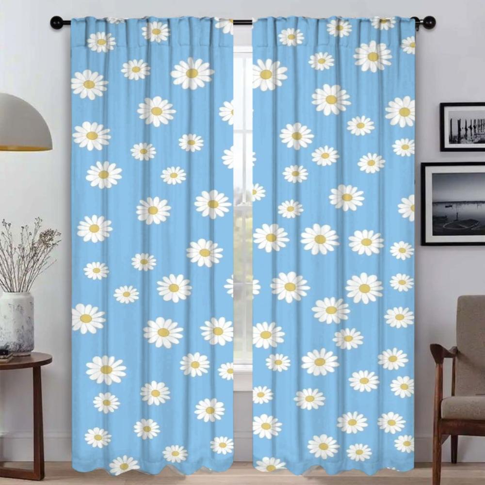 

Милые цветы оконная занавеска для комнаты 2 панели кухонные занавески тюль для спальни домашний интерьер занавески шторы перегородка гостиная W50xH70cmx2pcs-CL