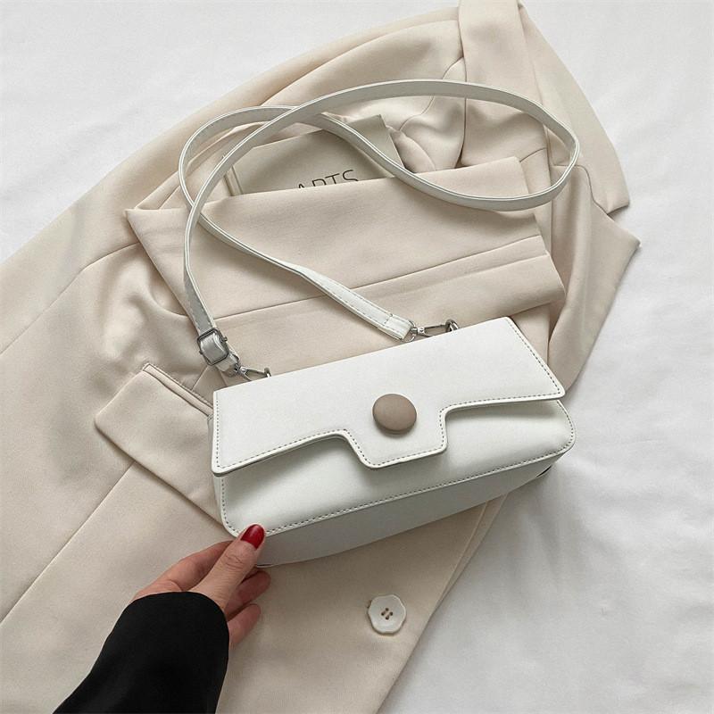 Trendy Pu Leather Small Square Shoulder Bag For Women In Versatile Street Style