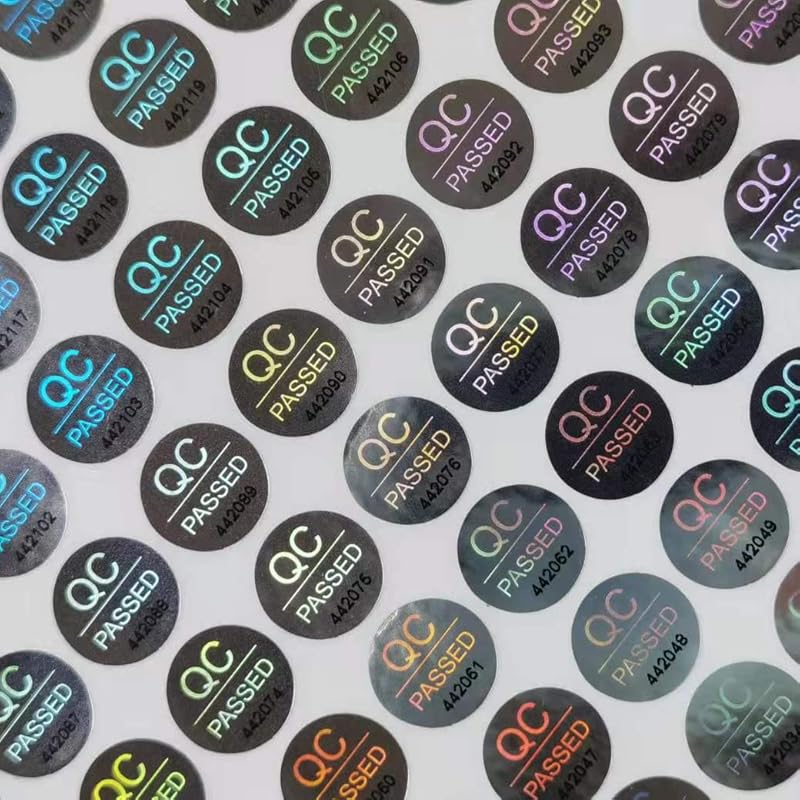 1100pcs 0.39 inch QC Passed Tamper Proof Stickers Silver High Security Tamper Evident Warranty Void Hologram Labels w/Unique Sequential Serial