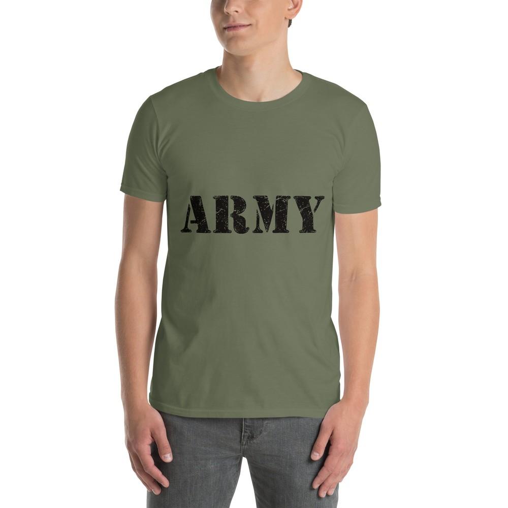 

Army T-Shirt Vintage Military Green Retro Logo Soldier T-Shirt 4XL