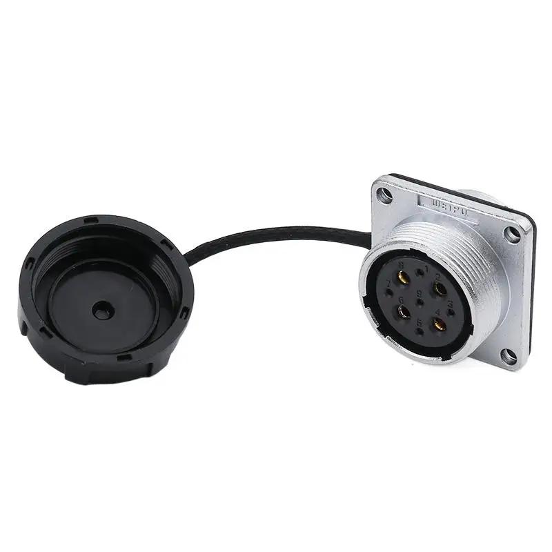 

WEIPU WS24 TS+Z 90 Degree Right Angle Male Plug M24 Panle Mount Female Socket Jack Waterproof Connector 2Pin 3 4 9 10 12 19 Pin