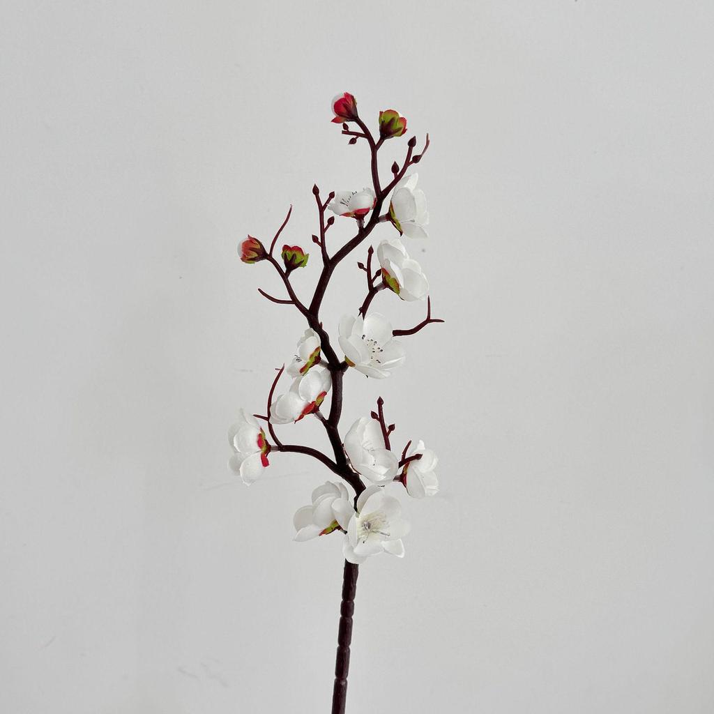 Artificial Plum Blossom Branch - Decorative Faux Flower Arrangement for Home
