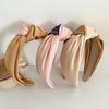 PROLY New Fashion Hairband For Women 5CM Wide Side Two Colors Patchwork Headband Casual Center Knot Headwear Hair Accessories