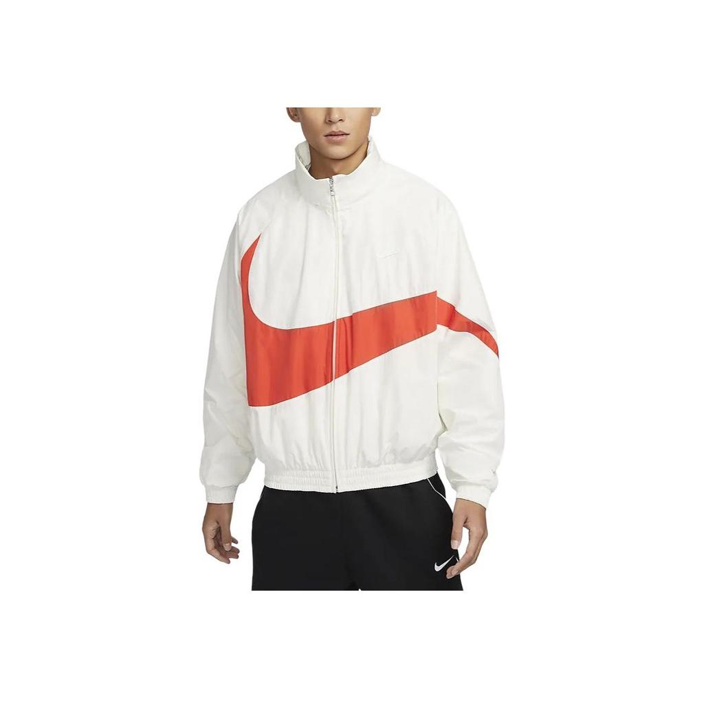 Nike Swoosh Woven Jacket (Asia Sizing) Sail/Picante Red/Sail Men Streetwear FB7878-133