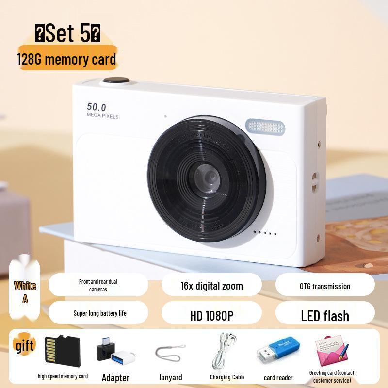 2025 High-Definition Retro Dual-Camera Digital Travel Camera for Students