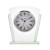 Wm.Widdop 2 Layered Silver Bezel Glass Mantel Clock