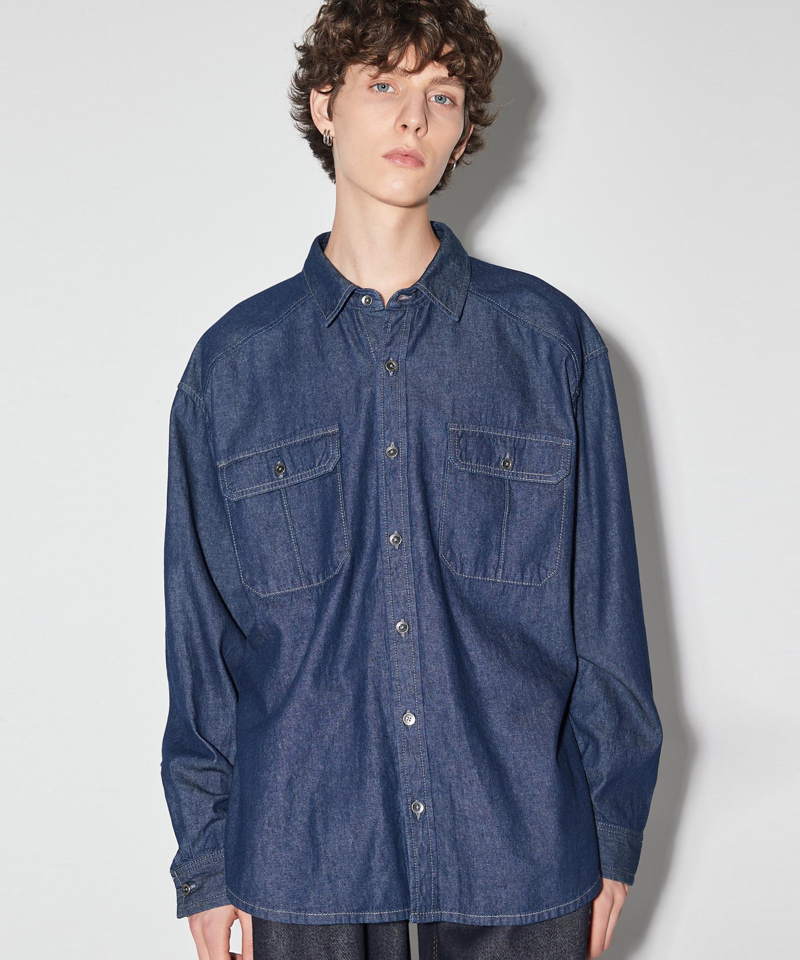 Burkeru Two-Pocket Denim Shirt Raw/Bk Raw_Xl