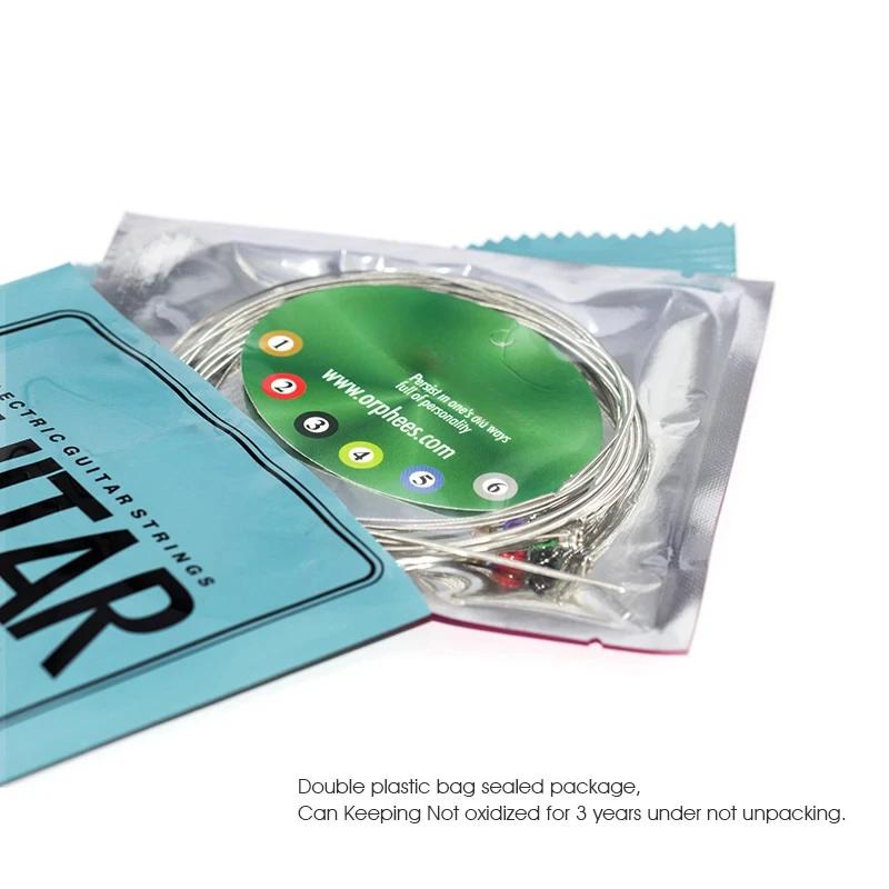 Rx Series Electric Guitar Strings Hexagonal Carbon Steel Core Super Light Gauge Nickel Alloy Coating For Bright Tone Durability
