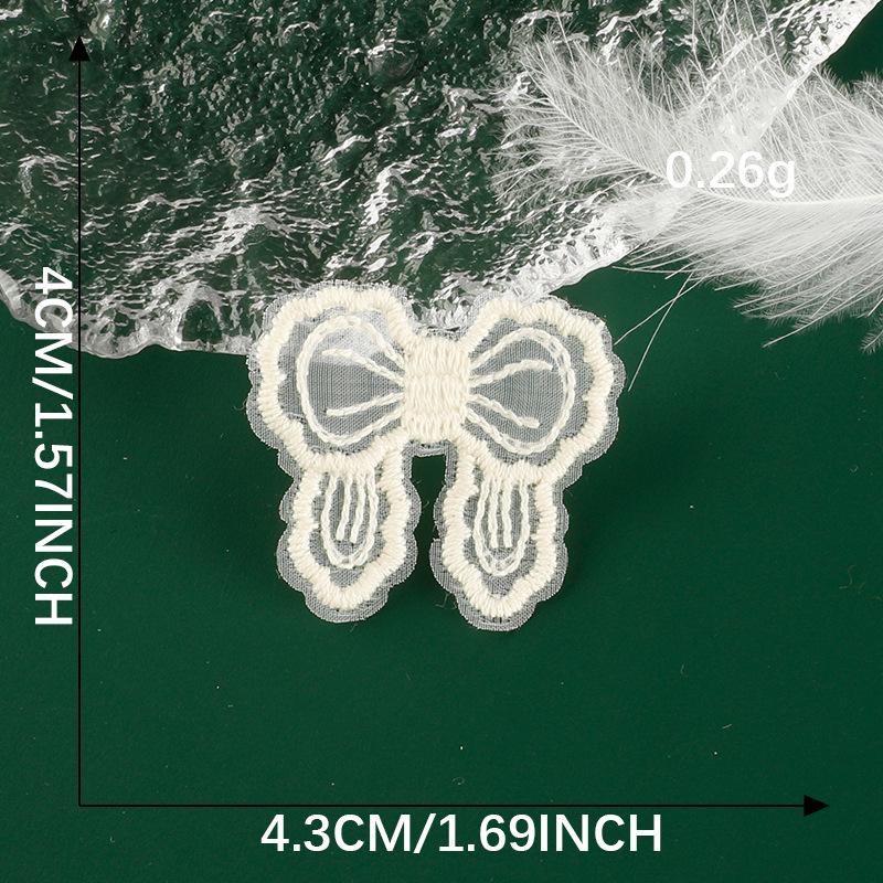 Cartoon Lace Bow Lace Embroidery Sticker Diy Hand Account Accessories Accessories Brooch Hairpin Hair Accessories Accessories Cloth Sticker