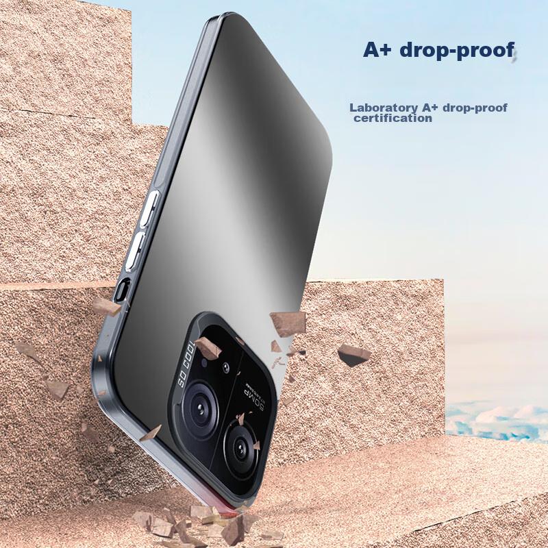 Upgraded AG FrostedCase for Xiaomi Redmi K60 Pro, Ultra-Thin Matte Anti-Drop Fingerprint-Resistant Phone Cover - Graphite Black