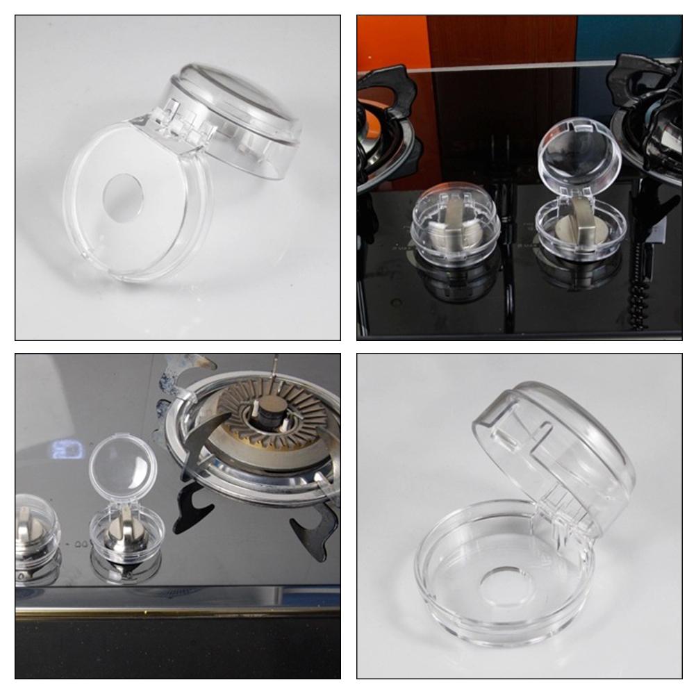 6Pcs Clear Stove Knob Safety Covers Child Safety Guards Heat Resistant Child Proof Lock for Oven