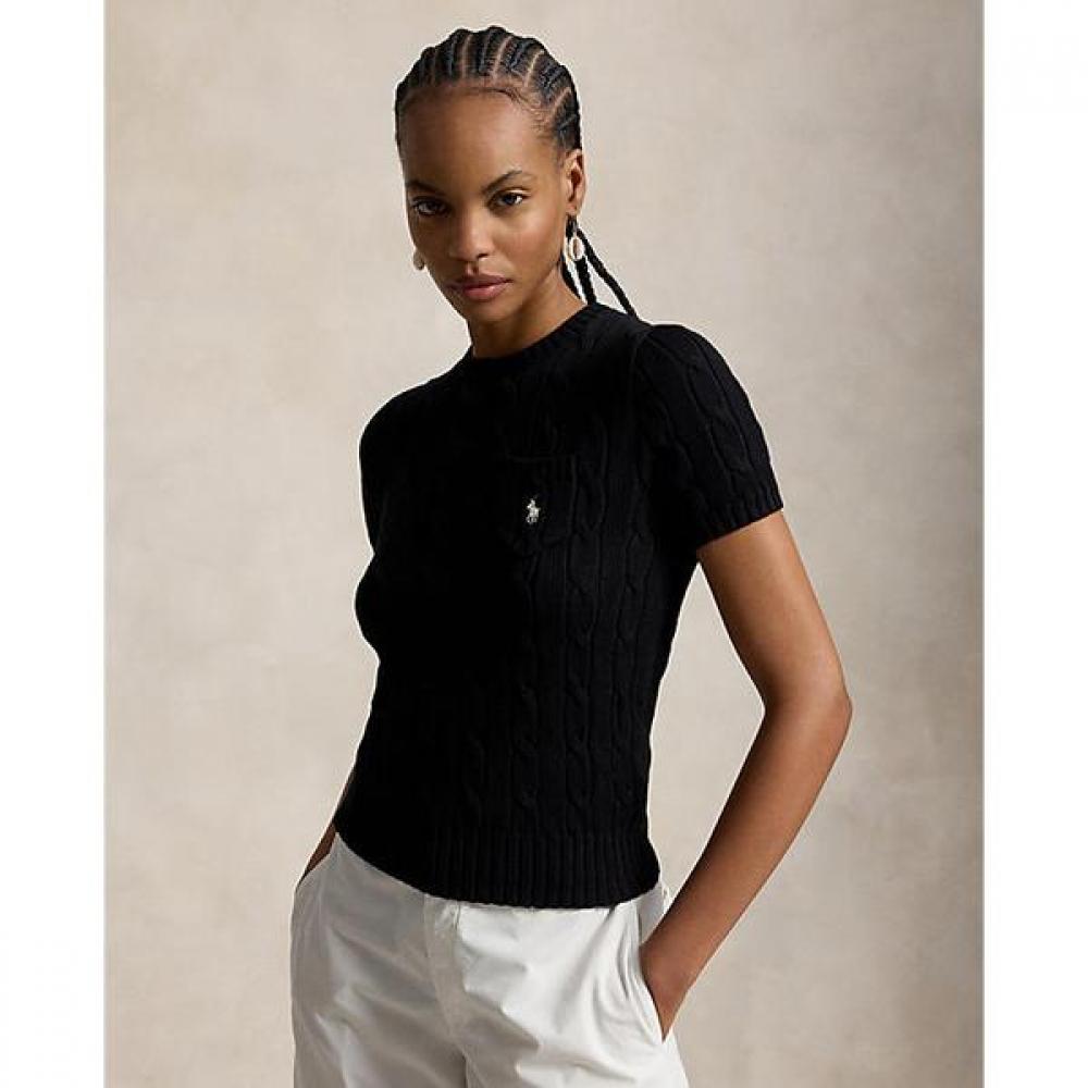

Polo Ralph Lauren Women S Cable Knit Cotton Short Sleeve Sweater wmpoSwenc021620001 XS