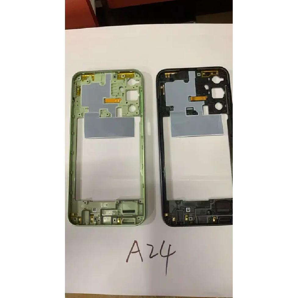 NEW Middle Housing Plate Frame Repair With Buttons Parts for Samsung Galaxy A24 SM-A245 A245 Back Housing Frame