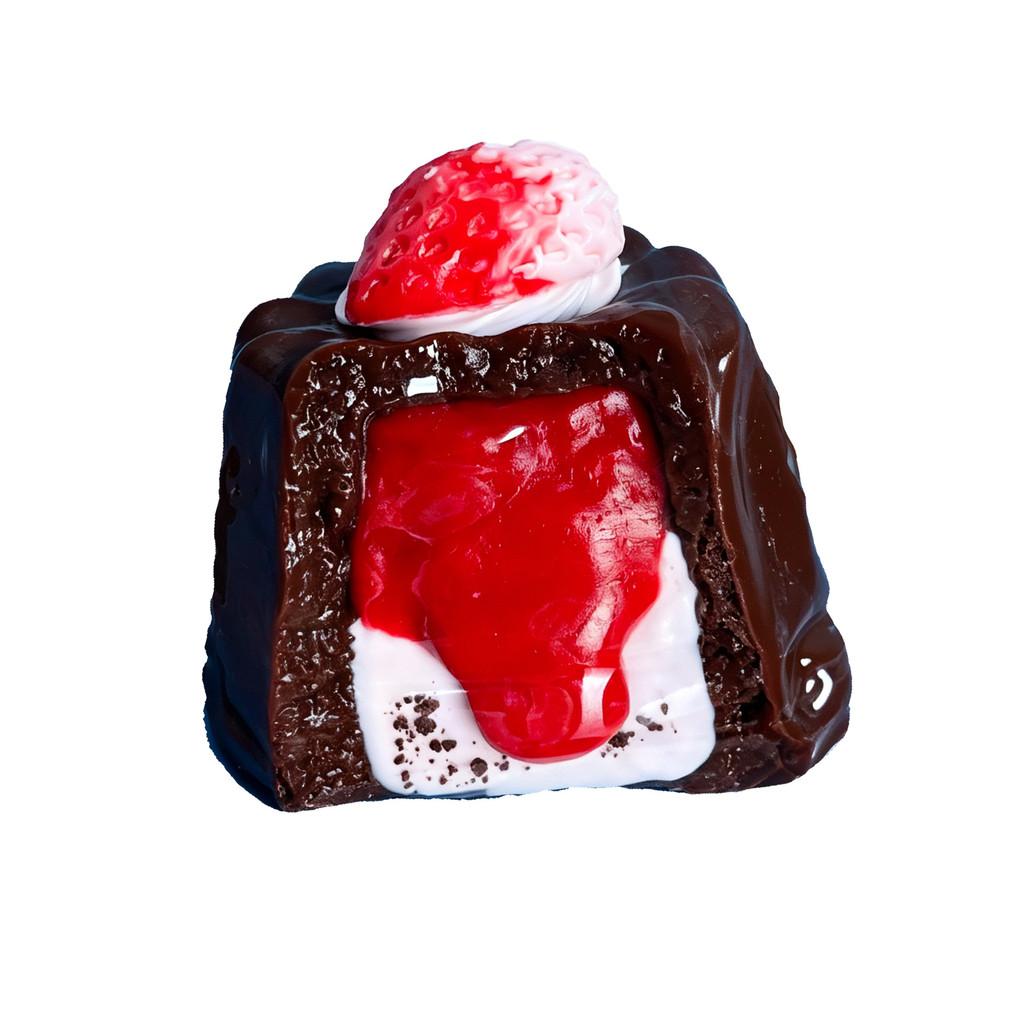 Strawberry Molten Center Cannele Silicone Stress Relief Toy For Kids And Adults