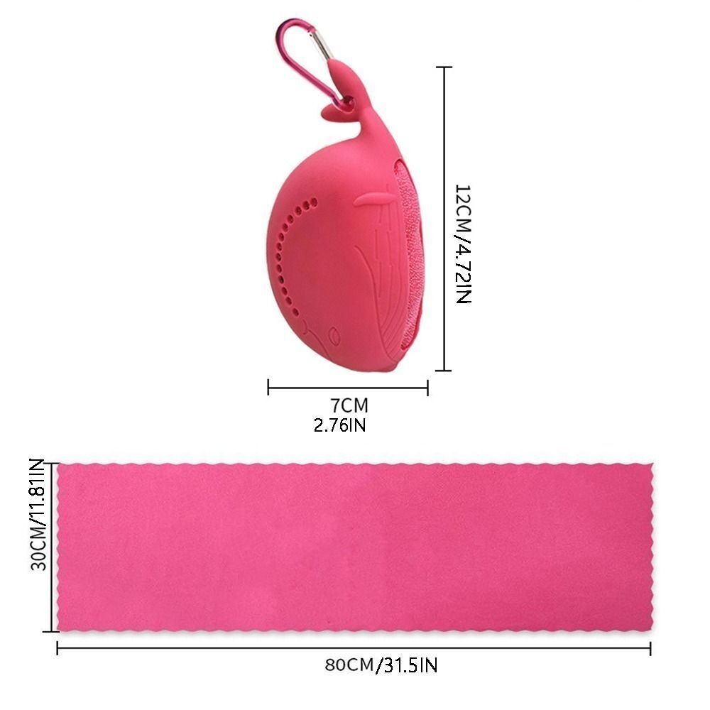 New Microfiber Quick Dry Fitness Cool Towel Mini Silica Gel Quick Drying Towel Towel Silicone Bag Summer