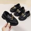 Girls' Black Princess Shoes 2025 Spring and Autumn Soft Soles Non-slip Foreign Style British Performance Loafers