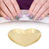 Nail Art Display Board Stainless Steel Heart Shape Cosmetic Makeup Manicure Tips Color Mixing  