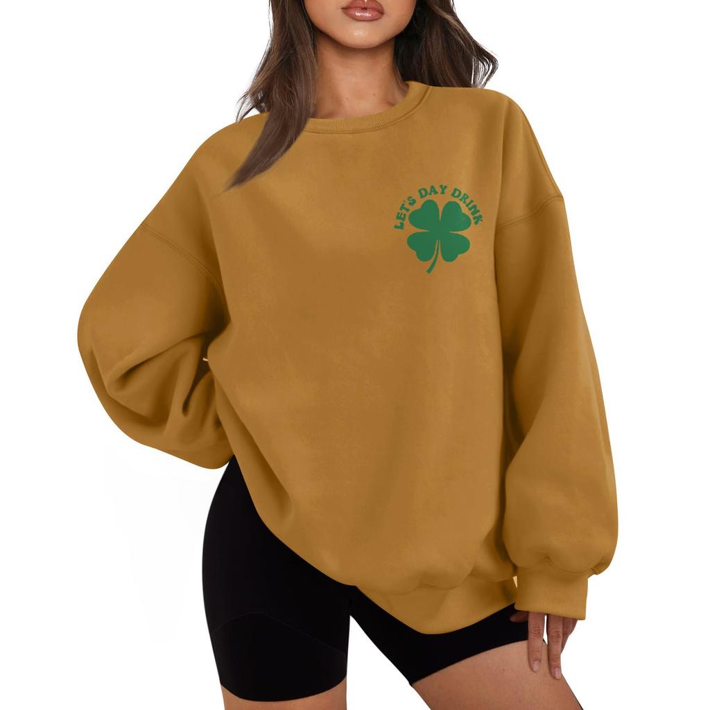 Women's Casual Fashion Long Sleeve Round Neck Sweatshirt Top
